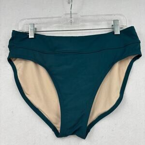 Garnet Hill Hipster Bikini Bottom Size 12 Spruce Green High Cut